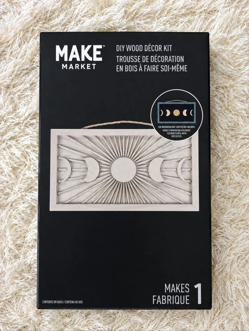 NWT MAKE Market DIY Wood Décor Kit DIY Moon Phase Wall Art - Size 13.5